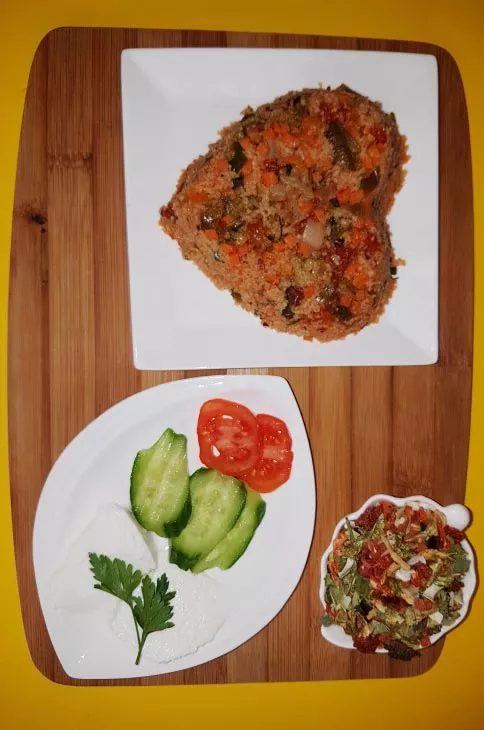 kurutulmuş sebze karışımlı kısır