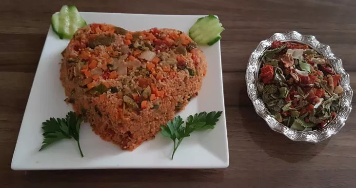 kurutulmuş sebze karışımlı kısır