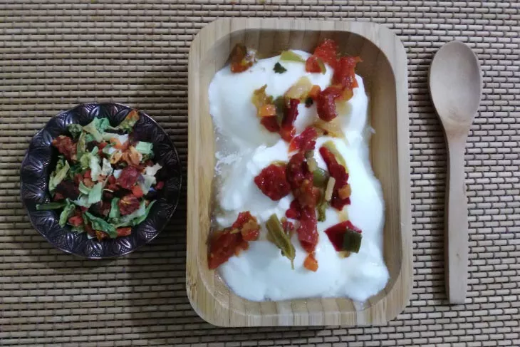 kurutulmuş sebze karışımlı omlet
